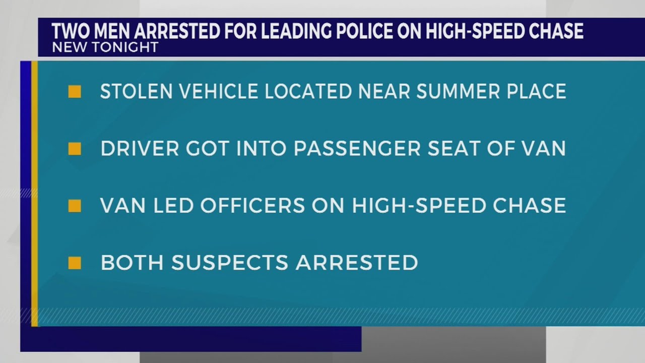 2 arrested for leading police on high-speed chase - YouTube