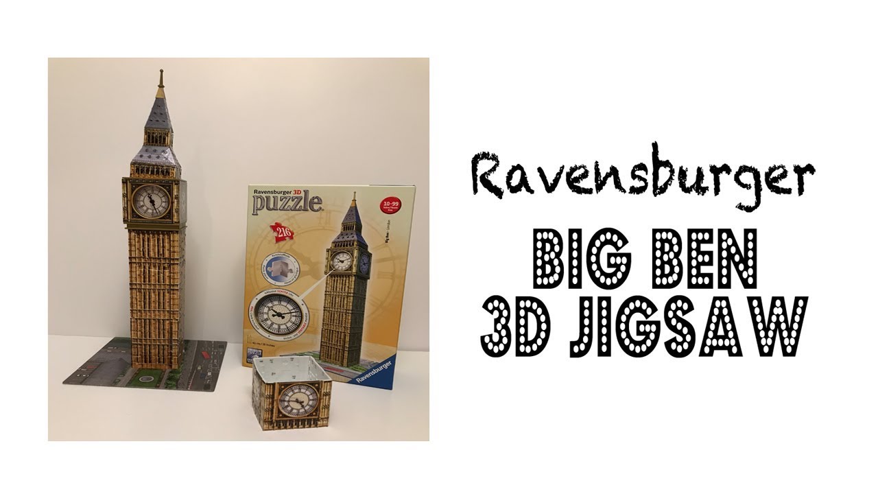 Ravensburger - 3D Puzzle - Big Ben with Working Clock 216 Piece Jigsaw  Puzzle