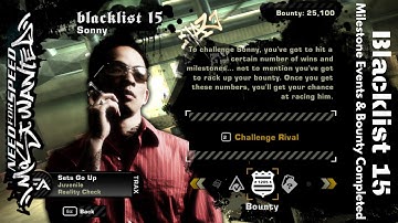 NFS MW | Blacklist 15 | Milestone Events and Bounty Completed