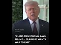 “China ties strong, says Trump — claims Xi wants war to end” #shorts