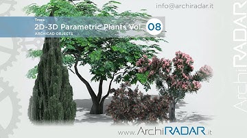 2D 3D Parametric Plants Volume 08 - ARCHICAD Objects