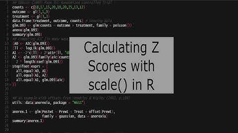 Calculating Z Scores in R with scale()