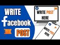 How to Create Post on Facebook Page in 2023