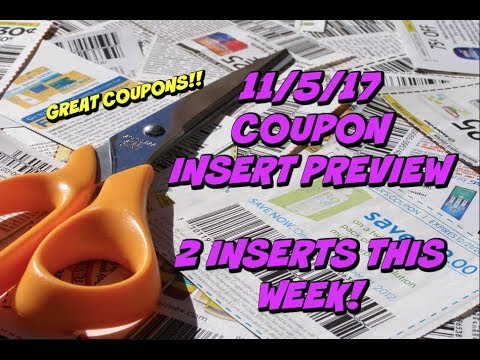 11/5/17 COUPON INSERT PREVIEW | 2 INSERTS & SOME GREAT COUPONS 😱 💰