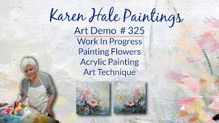 Adding Flowers To Your Painting, Art Demo, Art Technique, Real Time, Demo #325