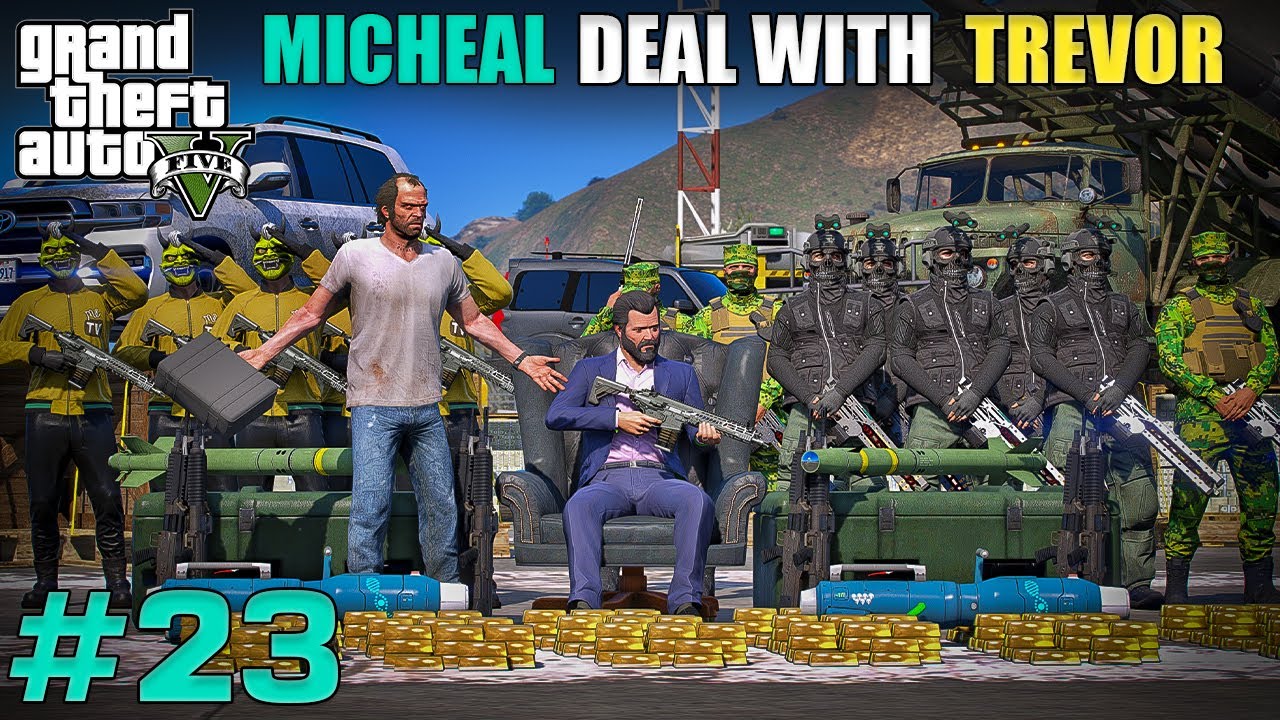 Michael x Trevor vs Mafia Boss Big War Ever 💀💀 | Gta 5 Video - YouTube