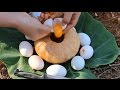 Beautiful Girl Cooking - How To Cook Eggs Egg In Pumpkin My Country - Village Food Factory