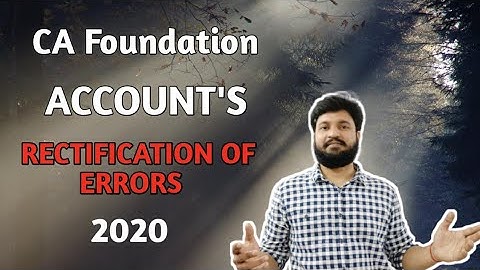 CA Foundation Rectification of Errors l CTC Classes