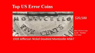Top US Error Coins of Significant Value