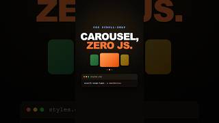 Build a Carousel With Zero JavaScript (CSS) #Shorts