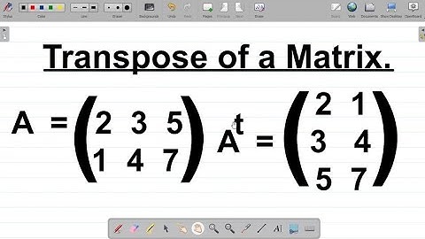 Transpose of a Matrix 1: Meaning and How to Find the Transpose of a Matrix. #excellenceacademy