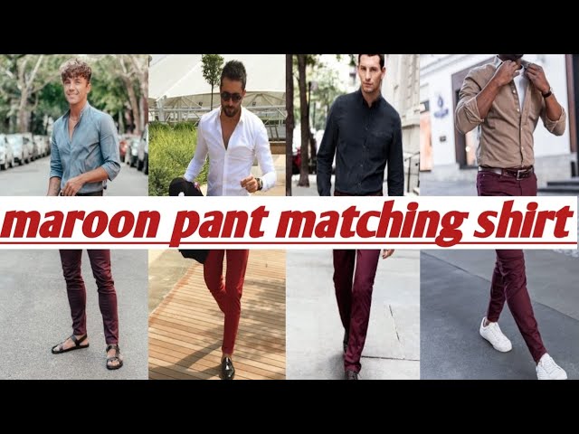 Does a white t-shirt and maroon pants match? - Quora