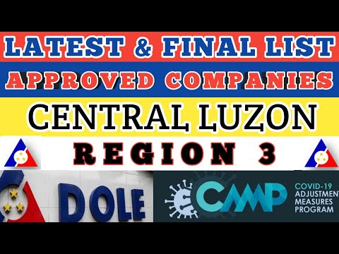Dole List of Approved Companies in Central Luzon (Region 3) for the 5K Financial Assistance