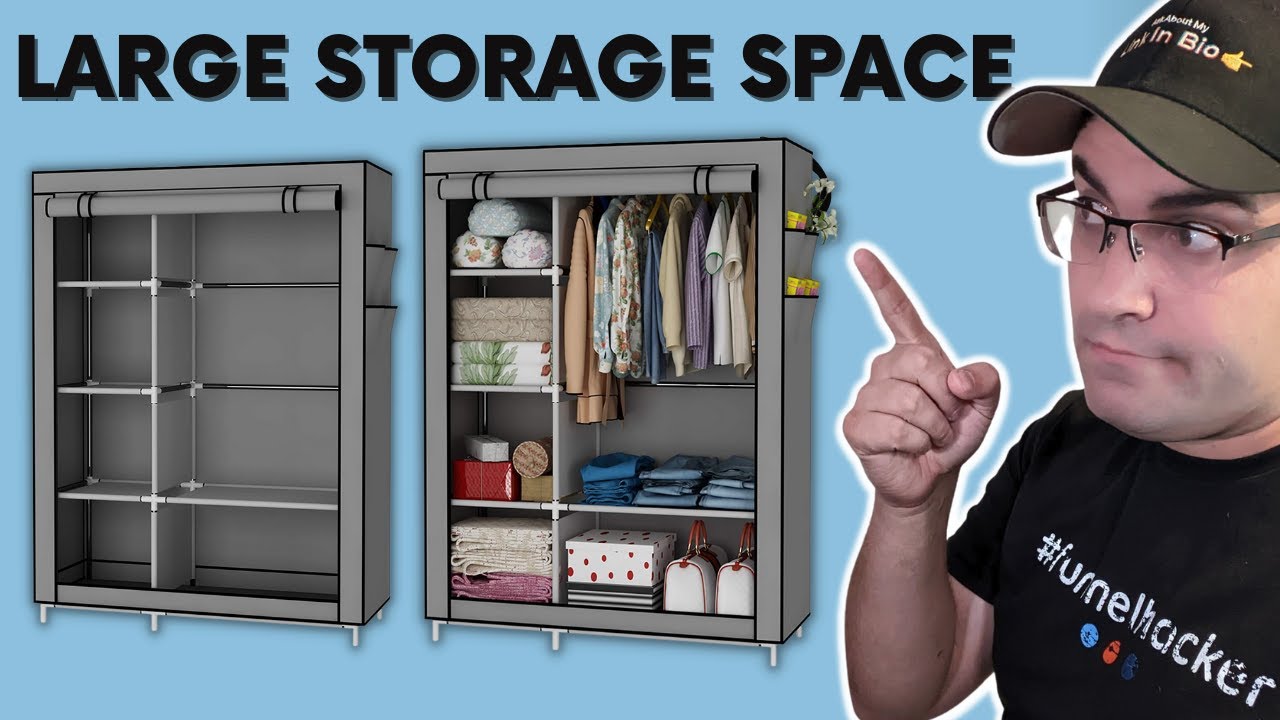 UDEAR Closet Organizer Wardrobe Clothes Storage Shelves, Non-Woven