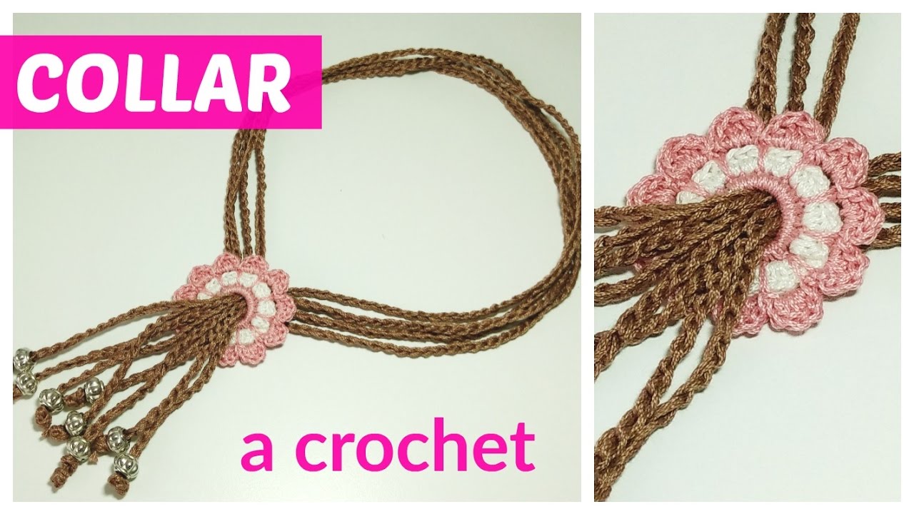 Crochet necklace, ideal for crochet - YouTube