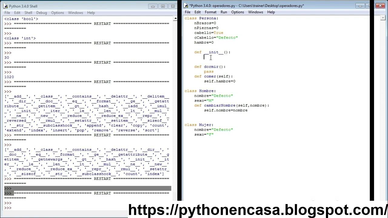 Constructor/Inicializador de una clase en Python - YouTube