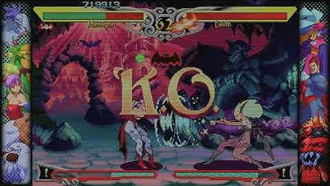 CAPCOM Fighting Collection- Vampire Savior The Lord of Vampire (Arcade) Morrigan Aensland Ending