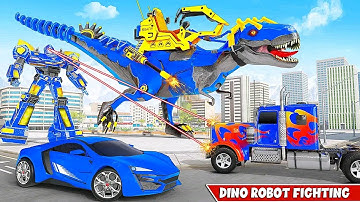 Dino Transform Robot Car: Robot Multiple Transform Battle of City Game Part3 | Android iOS Gameplay