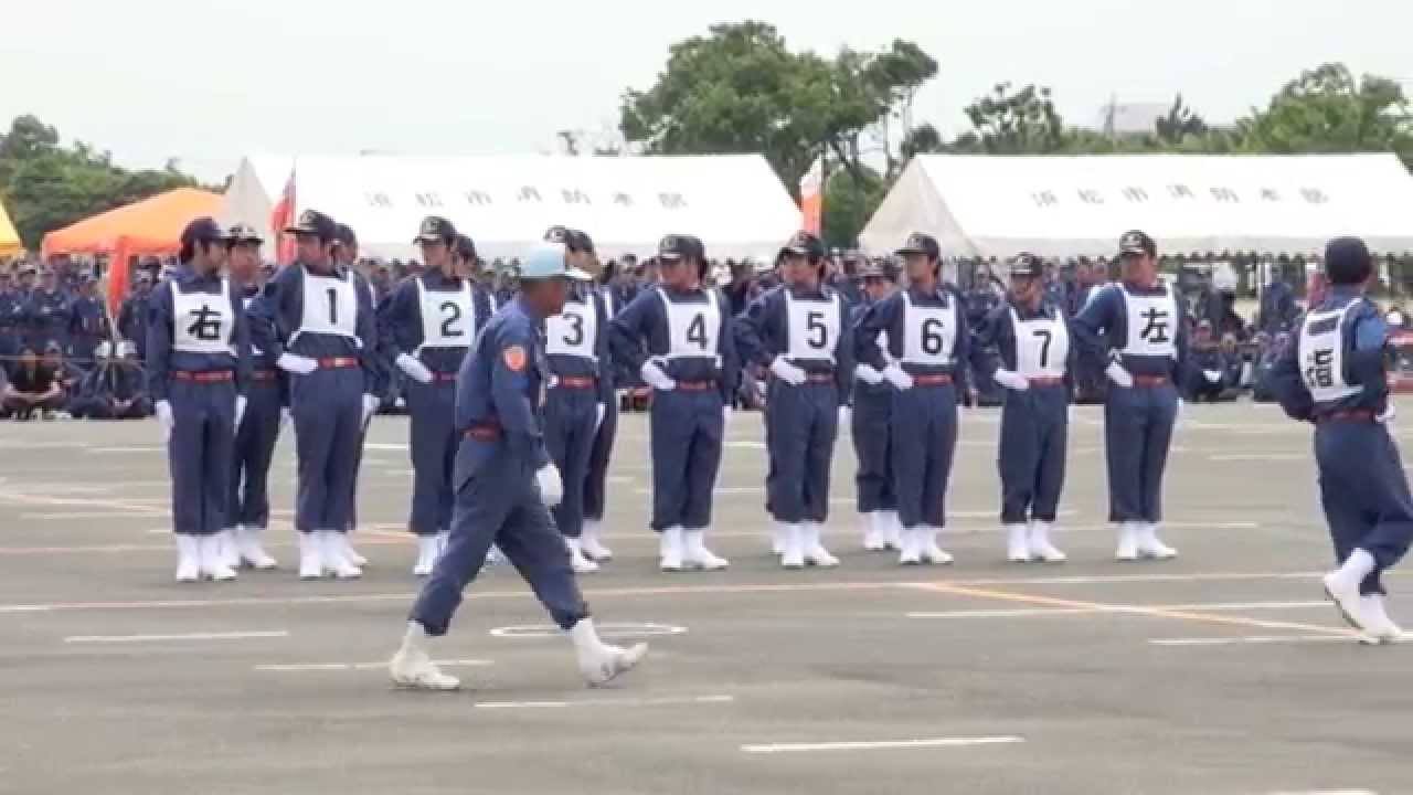 訓練礼式展示　湖西市消防団