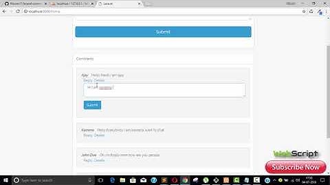 Laravel 5.5 | Project | Comment Reply System | Source Code