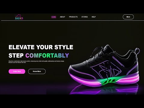 Shoes Website Using HTML & CSS | Step by Step Tutorial | Fast Code ...