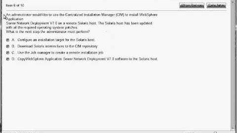 000-377 IBM WebSphere Application Server Network Deployment V7.0 Core Administration(