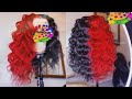 Split Dye Red/Black Craft | Watercolor Tutorial ❤️🖤👹👺