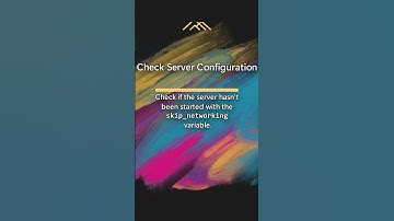 MySQL Error "Cannot Connect to Database Server" - Solution