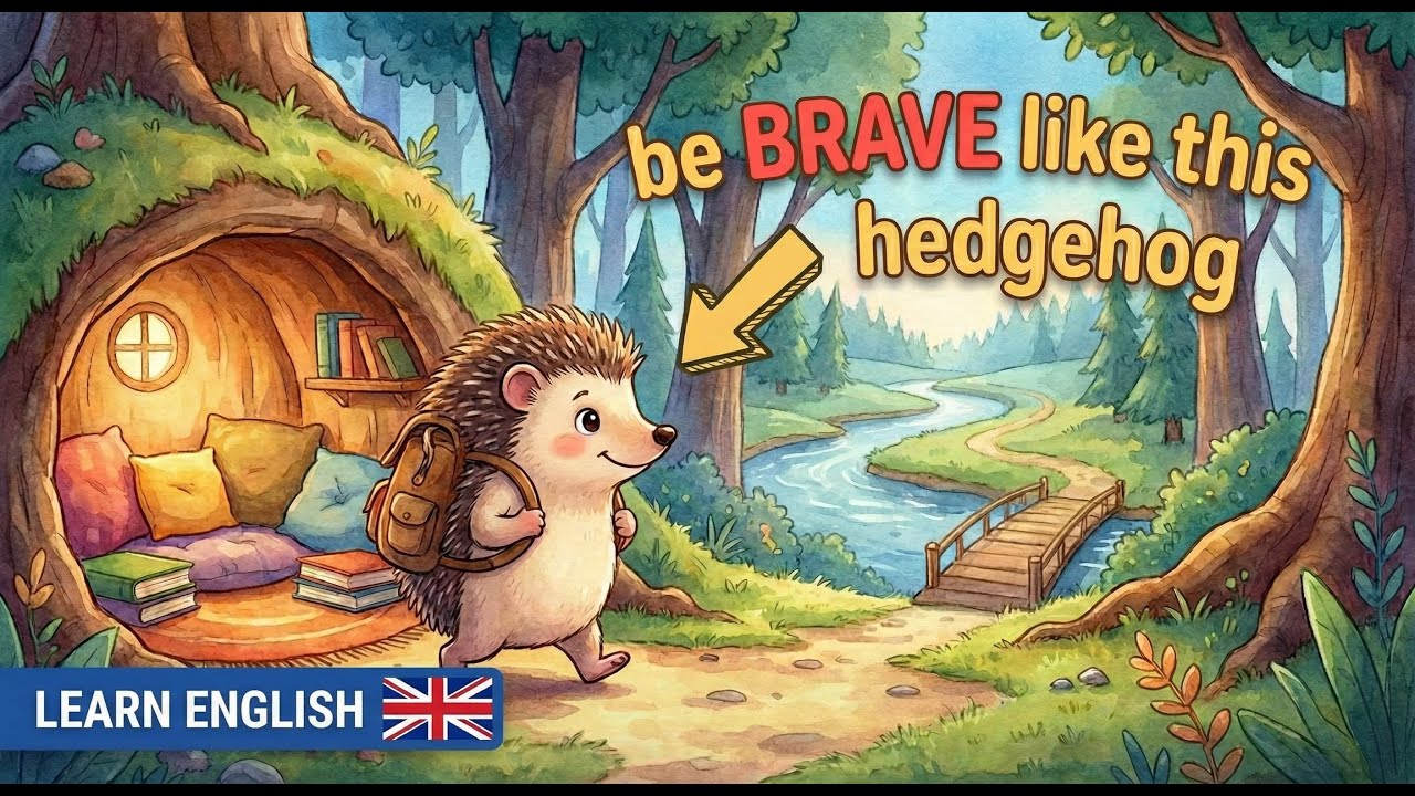 Hedgehog Learning To Be Brave - English Story
