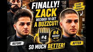 Finally! Zack Chose a #4 Buzz Cut Transformation 🔥✂️
