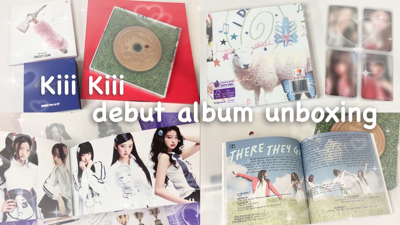 【KiiiKiii 開封動画】豪華すぎ㊗️デビューアルバム開封🍃🐞🌼 키키 The 1st EP UNCUT GEM album unboxing🌳