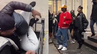 Paparazzi Falls and Breaks Camera Trying To Film ASAP Rocky and Rihanna