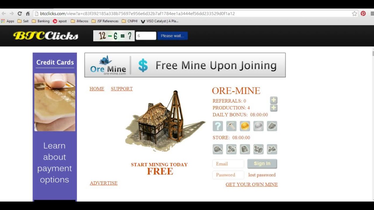 BTCClicks, Passive Bitcoin Earnings