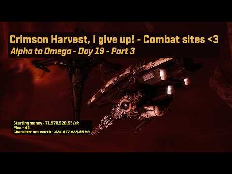 Eve Online Alpha to Omega:  Crimson Harvest in a Drake | Combat Sites in High Sec | Day 19 - Part 3