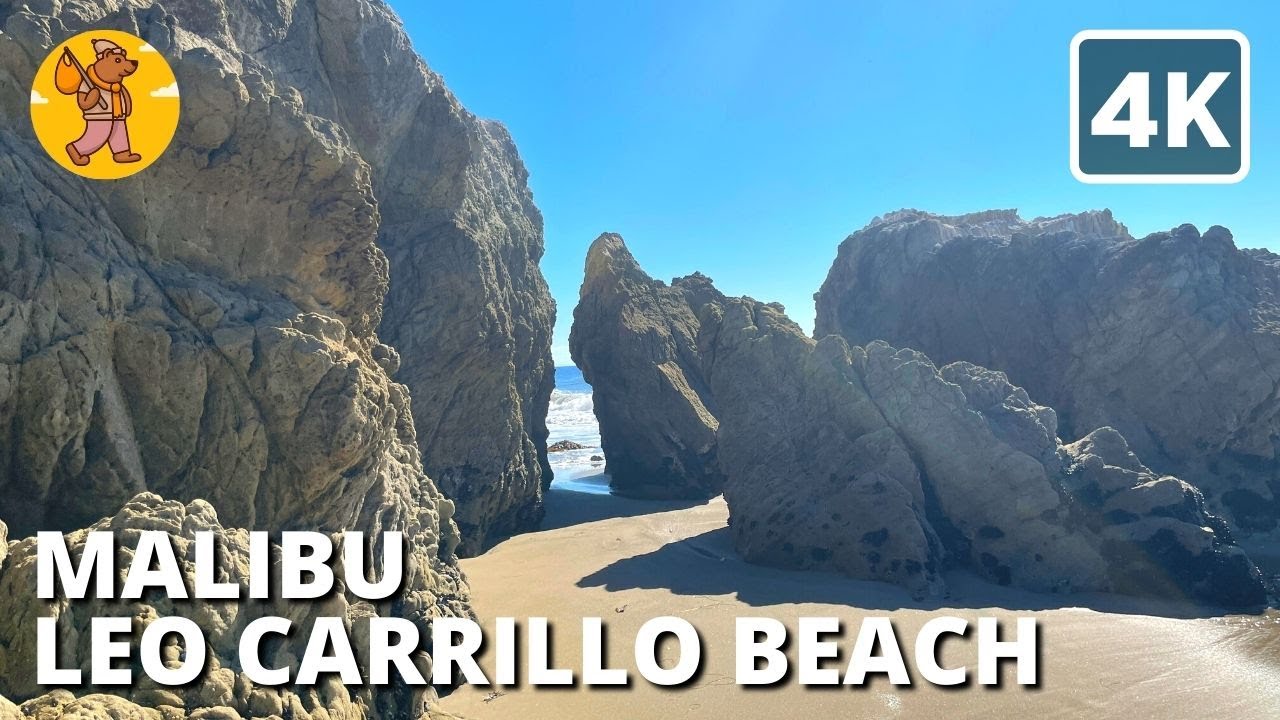Leo Carrillo North Beach in Malibu, Walking Tour | {4k} 🔊 Binaural Sound