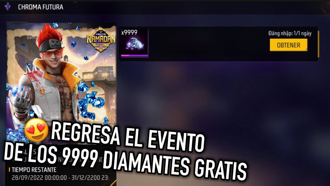 REGRESO DEL EVENTO 9999 DIAMANTES GRATIS 🤯 EN FREE FIRE - YouTube