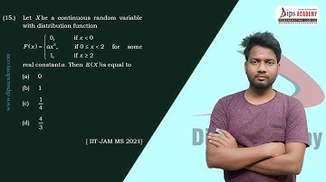 IIT-JAM MS 2021 Q. 15 Solution | Expectation & CDF| Question Discussion | Dips Academy