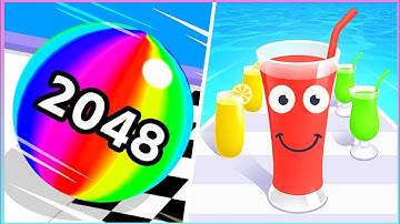 Ball Run 2048 _ Juice Run - All Level Gameplay Android,iOS