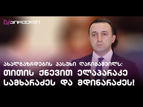 ახალგაზრდები ღარიბაშვილს პასუხობენ: თითოს ქნევით ელაპარალე მდინარაძეს!