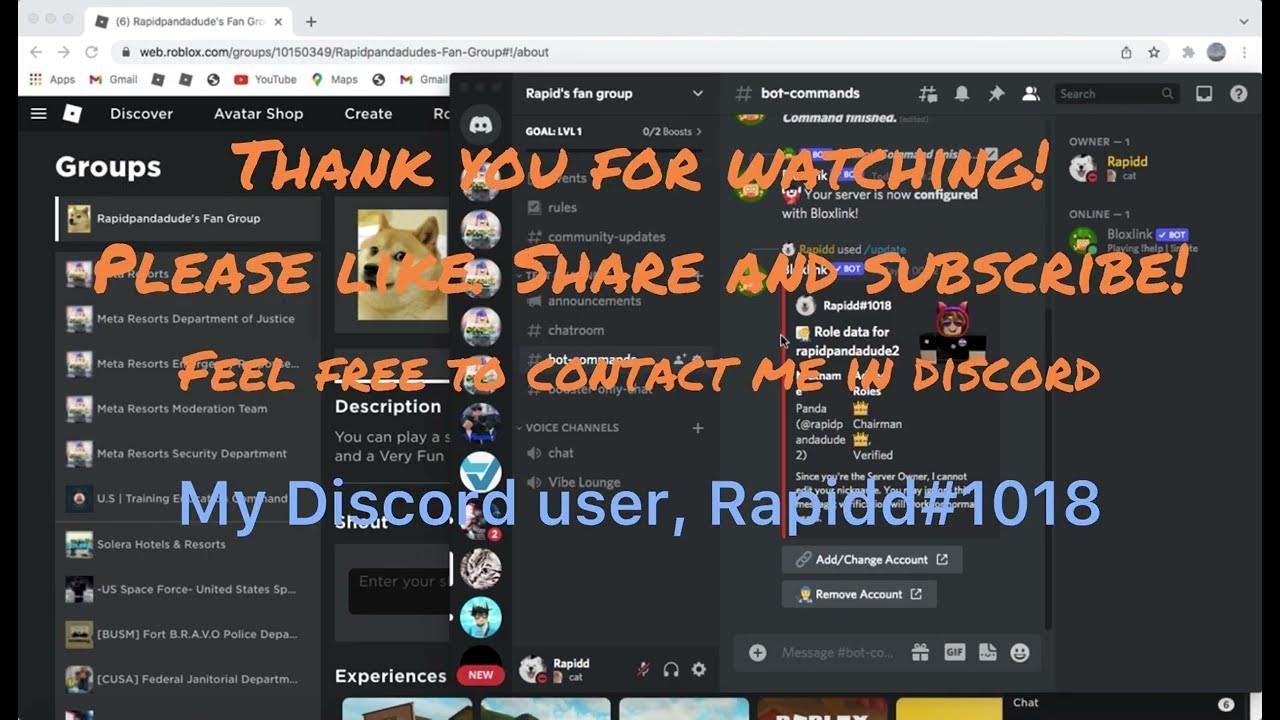 Link your roblox game with your discord server by Juanpe500