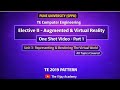 Augmented &amp; Virtual Reality | Unit 3 One Shot | TE Computer Engg | #sppu University | Endsem Exam