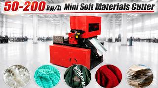 50-200kg/h Mini Soft Materials Cutter——From Fiber to Plastic Film! screenshot 3