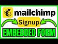 How To SETUP An EMBEDDED SIGNUP FORM In Mailchimp (QUICK &amp; EASY) 2026