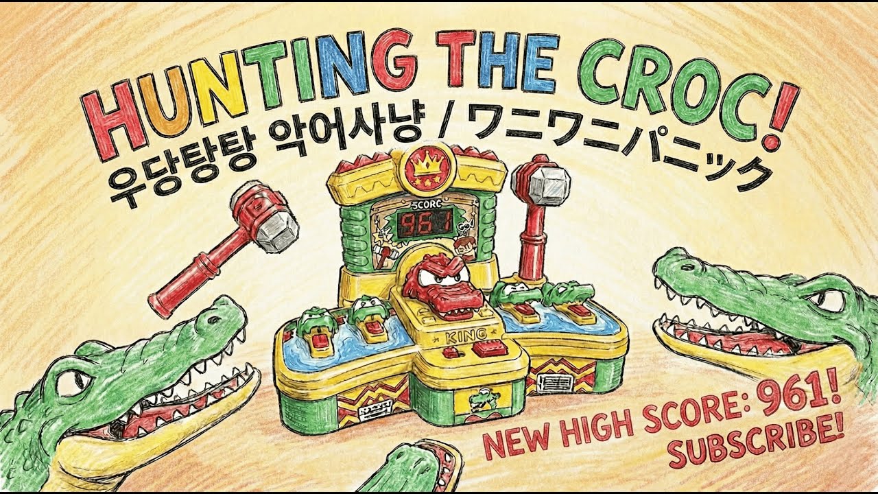 ワニワニパニック | Hunting the Croc: Scoring 961 with the Mallet! 🐊🔨