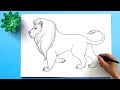 How to draw a lion easy step by step  lion drawing