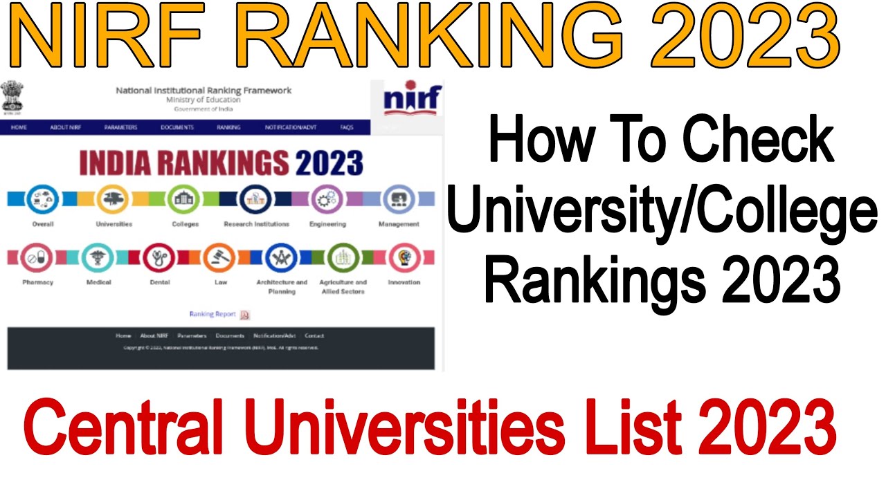 How To Check Nirf Ranking 2023 || Universities/Colleges Ranking List 2023 
