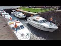 Pulling Boats through the locks on the Caledonian canal Fort Augustus loch ness