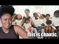 FAMILY of 7 KIDS?! NATURAL HAIR WASH DAY ROUTINE REACTION
