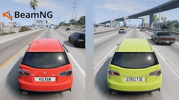 BeamNG.drive v0.35 - Vulkan vs. Direct3D Comparison (Ultra w/ Traffic)