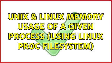 Unix & Linux: Memory usage of a given process (using Linux proc filesystem)